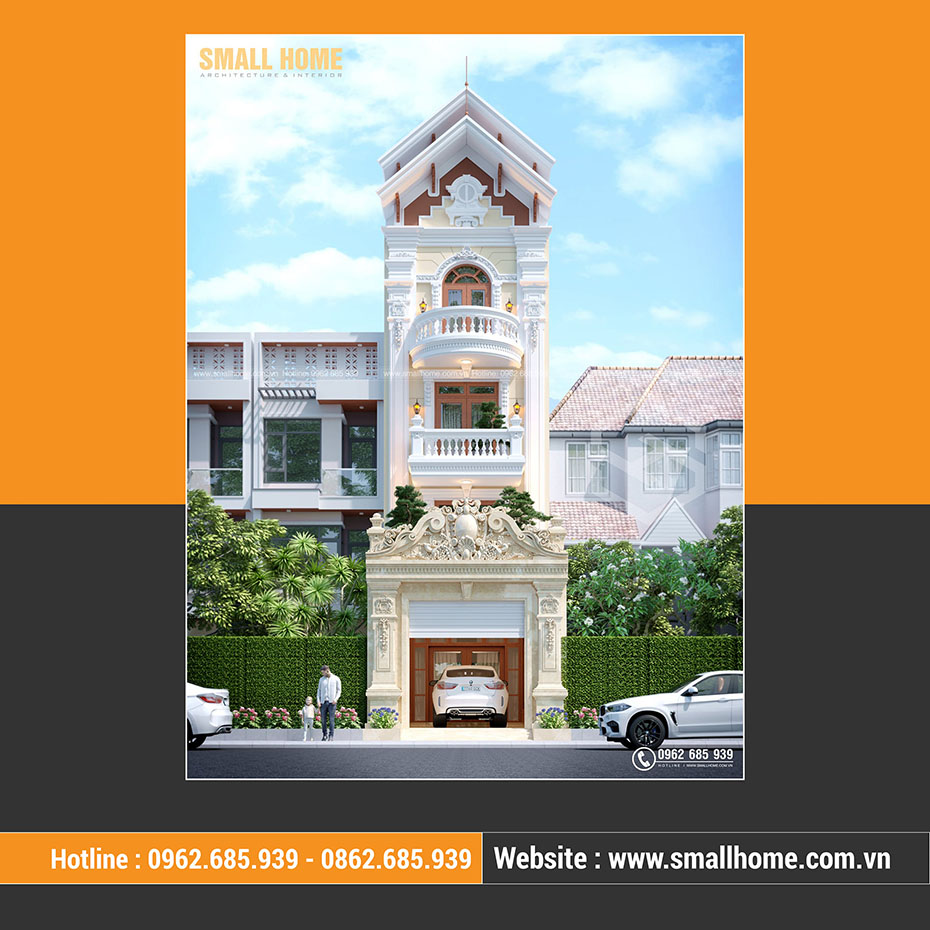 3- nhà phố 3 tầng tân cổ điển mái thái đẹp tại Nam Định