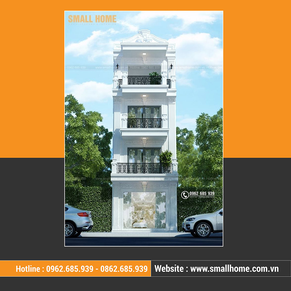 4- mẫu nhà phố 4 tầng tân cổ điển đẹp tại nam định