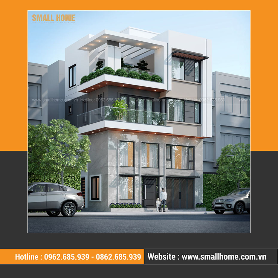 5- mẫu nhà phố 4 tầng hiện đại đẹp tại nam định