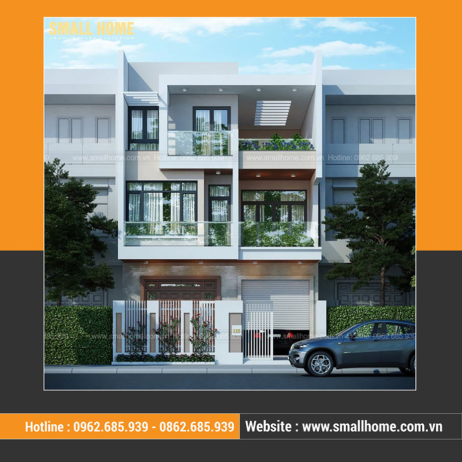 8- Mẫu thiết kế nhà phố mặt tiền 8m hiện đại tại Nam Định