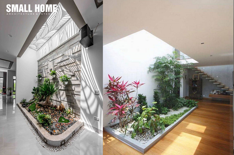 không có hệ thống thoát nước sàn cho giếng trời