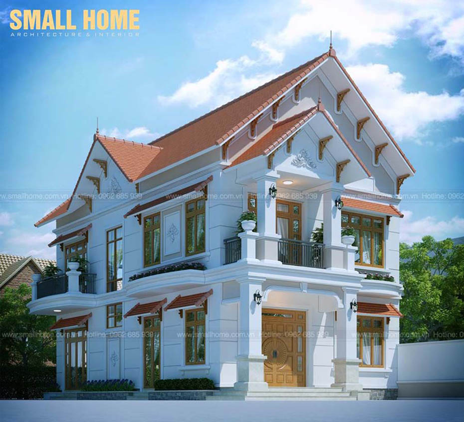 Mẫu Biệt Thự 2 Tầng Mái Thái Tân Cổ Điển Đẹp Hoàn Hảo-3