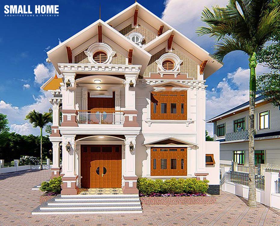 Mẫu Biệt Thự 2 Tầng Mái Thái Tân Cổ Điển Đẹp Hoàn Hảo-4