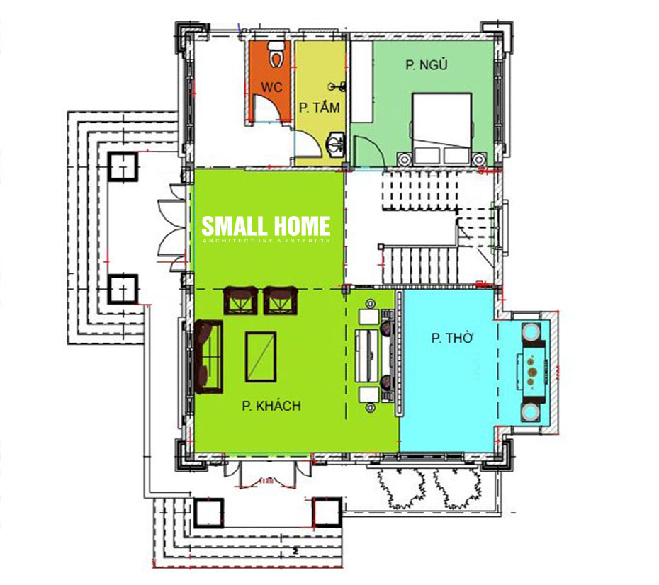 Mẫu Biệt Thự 2 Tầng Mái Thái Tân Cổ Điển Đẹp Hoàn Hảo-5