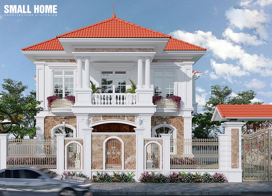 Mẫu Biệt Thự 2 Tầng Mái Thái Tân Cổ Điển Đẹp Hoàn Hảo-7