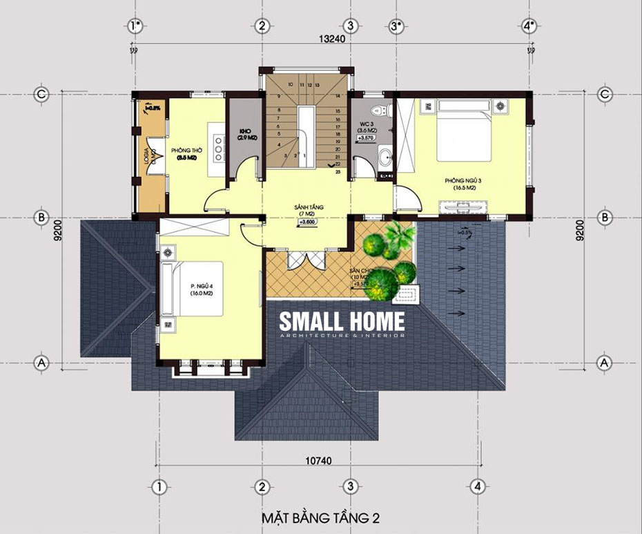 Mẫu Biệt Thự 2 Tầng Mái Thái Tân Cổ Điển Đẹp Hoàn Hảo-9