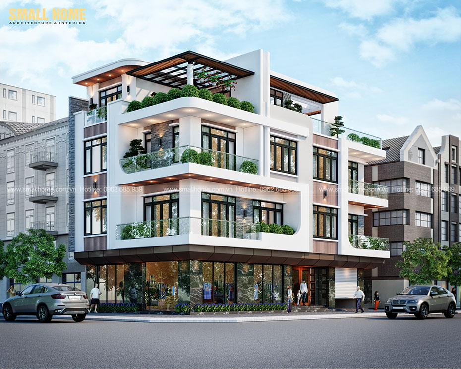Thiết kế biệt thự phố hiện đại 3 tầng đẹp sang trọng (CĐT: ông Vân - Vũng  Tàu) KT31066
