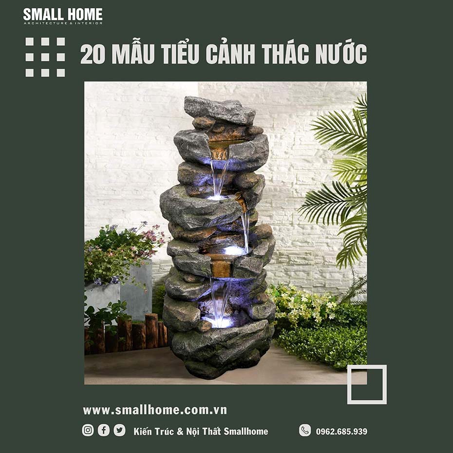 Mẩu tiểu cảnh thác nước đẹp mắt -11