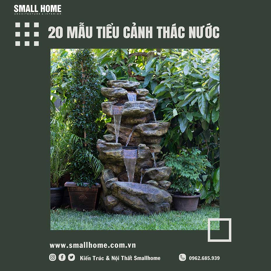 Mẩu tiểu cảnh thác nước đẹp mắt -13