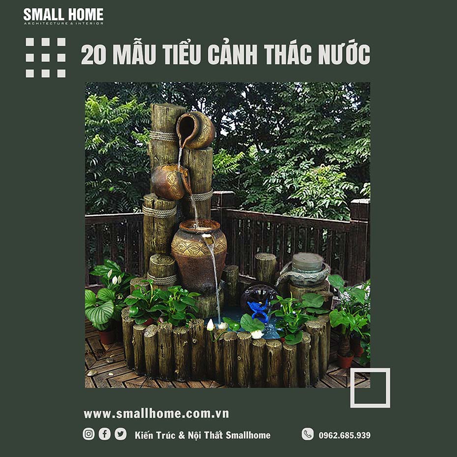 Mẩu tiểu cảnh thác nước đẹp mắt -14