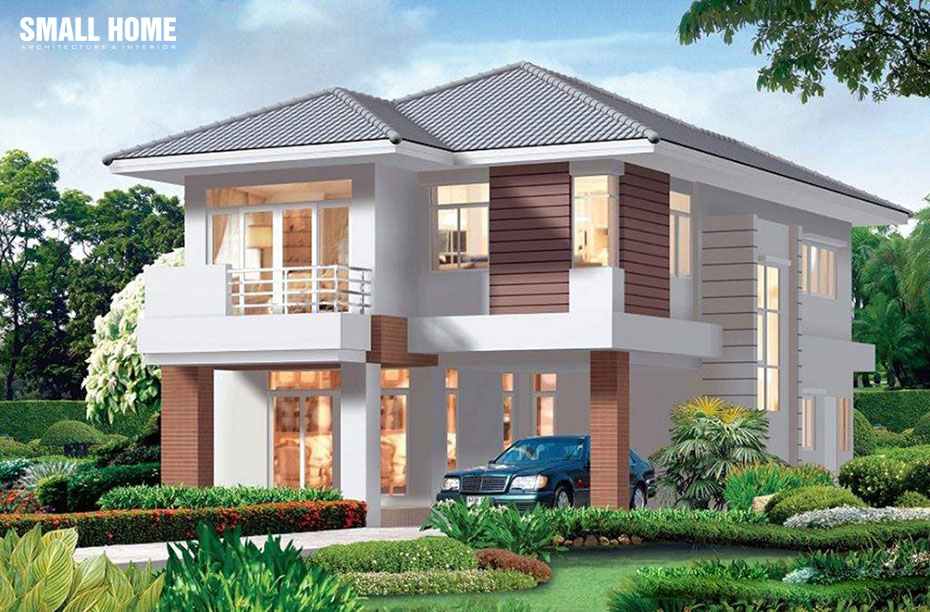 Phối cảnh mẫu nhà 2 tầng 9m x 11m