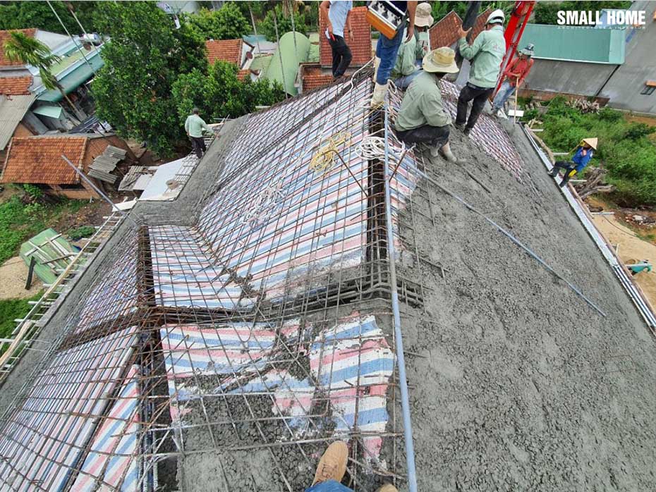 Quy trình đổ bê tông mái