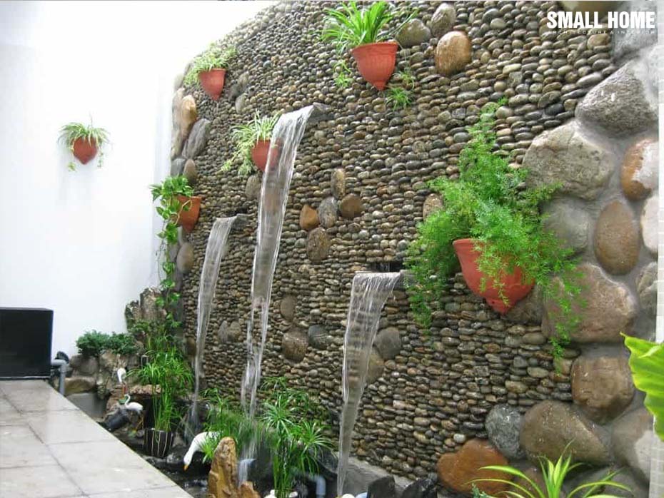 thác nước gắn tường