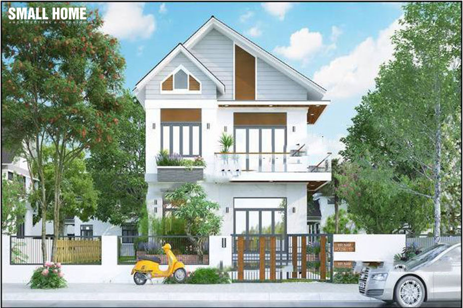 Thiết kế nhà đẹp 2 tầng 9m x 13m