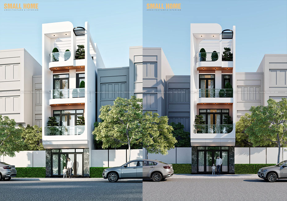 3-Thiết kế nhà phố 4 tầng hiện đại tại Hòa Bình-1
