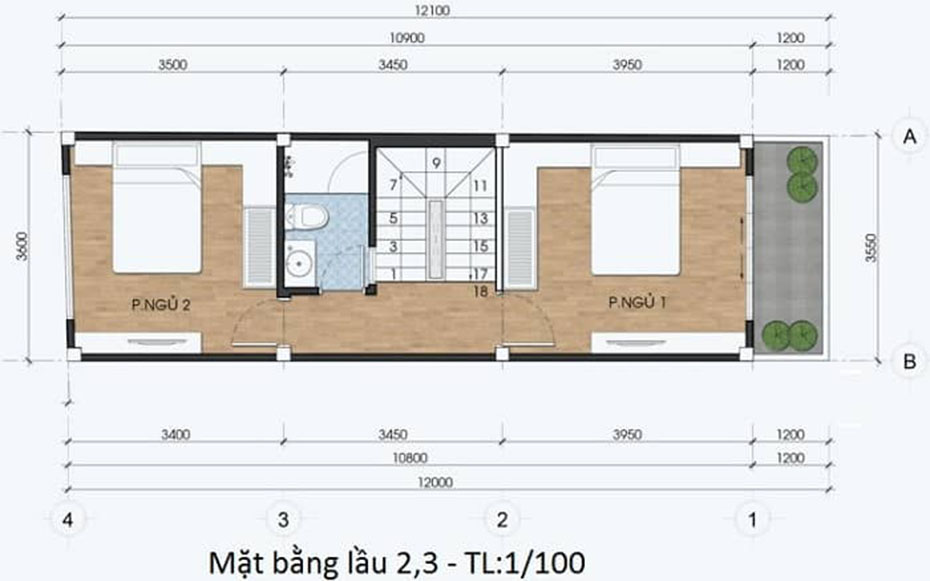 ban-ve-cong-nang-tang-hai-va-ba-nha-pho-5-tang-40m2