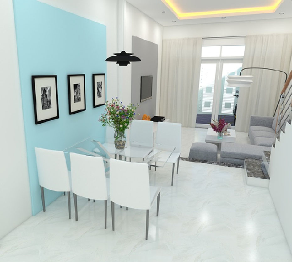 Bản vẽ thiết kế mẫu nhà phố 3 tầng mặt tiền 4m trị giá 800 triệu đồng-3