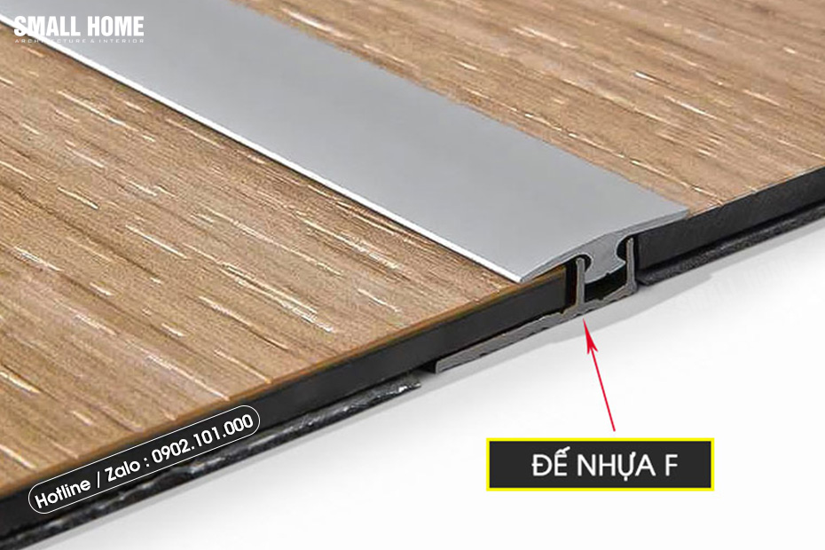 Đế nhựa F thi công nẹp chỉ T nhôm