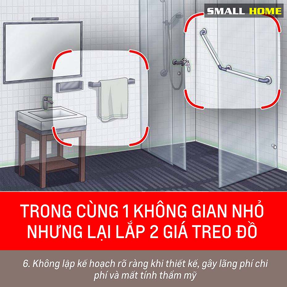 Không lập kế hoạch rõ ràng khi thiết kế, gây lãng phí chi phí và mất tính thẩm mỹ