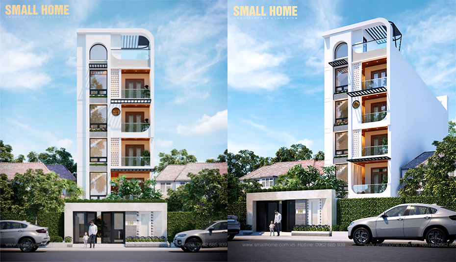 Mẫu Nhà Phố 5 Tầng Đẹp Hiện Đại Diện Tích 7x22m-3
