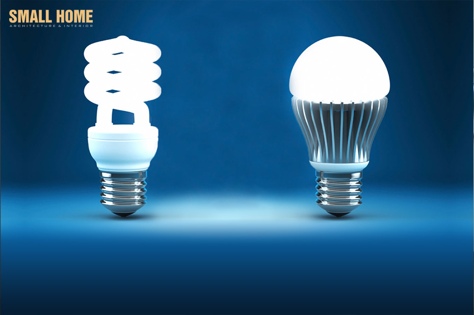 Sử dụng bóng led hoặc nóng compact