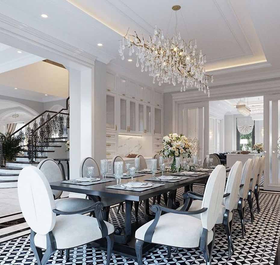 thiet-ke-phong-bep-biet-thu-tan-co-dien-3-tang-9x17m