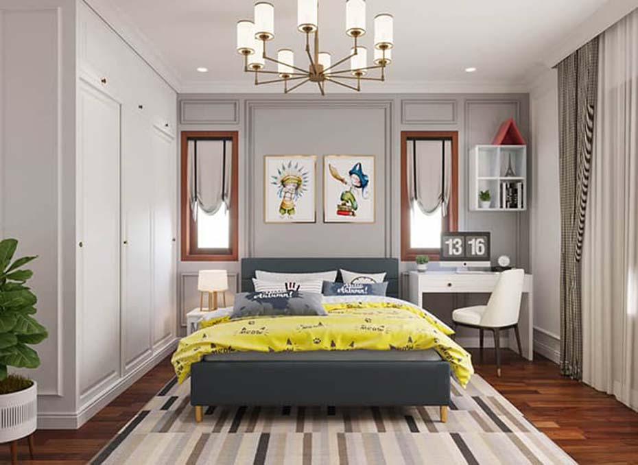 thiet-ke-phong-ngu-vo-chong-biet-thu-tan-co-dien-3-tang-140m2