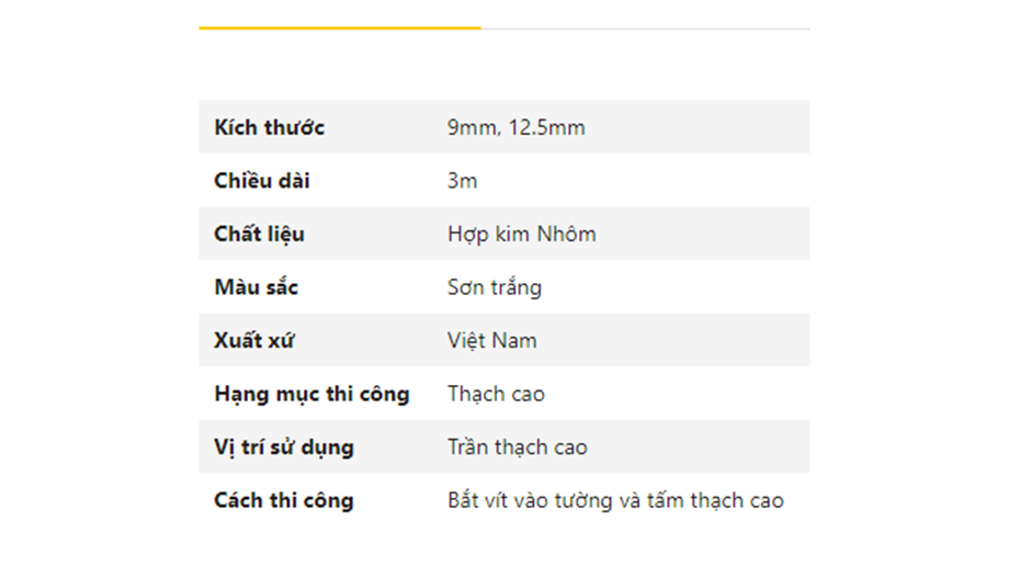 thông số kỹ thuật thanh shadowline