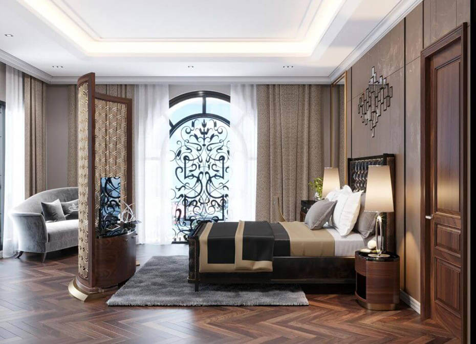 13-Kệ tivi trở thành vách ngăn đầy nghệ thuật