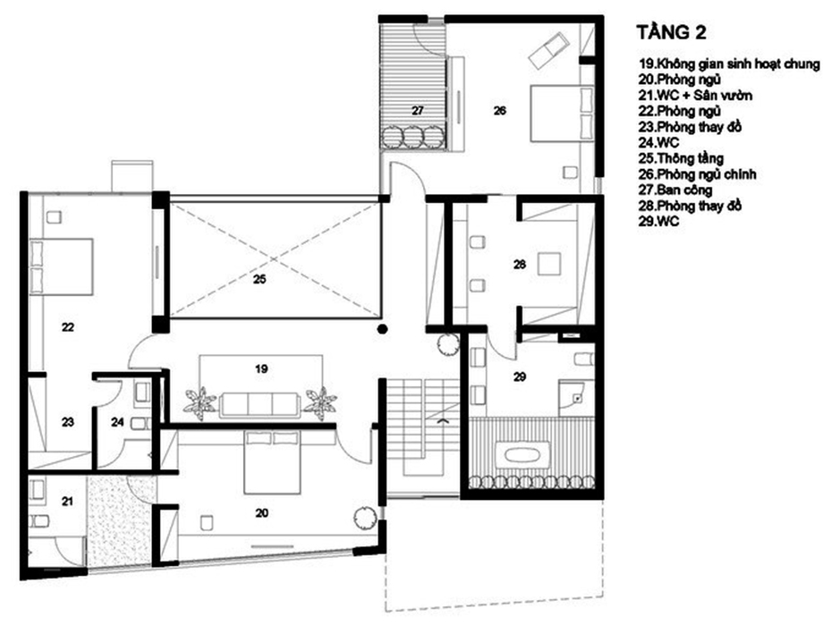 công năng biệt thự hiện đại có hồ bơi-3