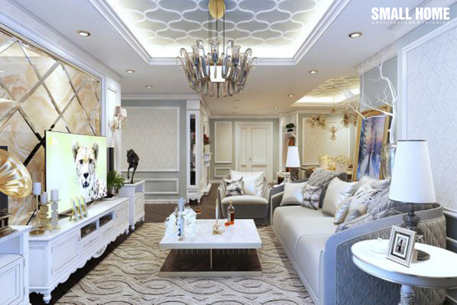 Mẫu trần thạch cao đẹp biệt thự-2