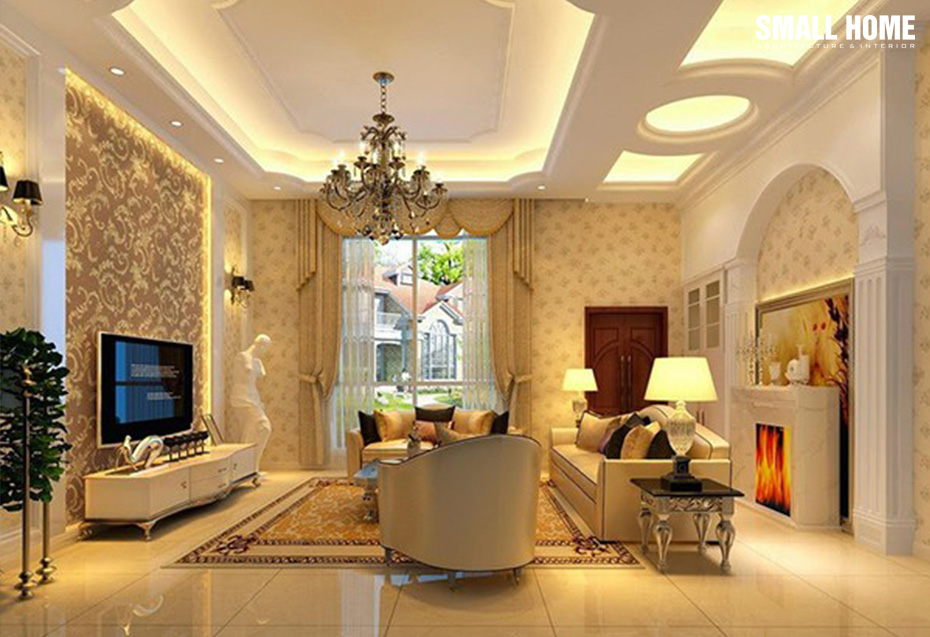 Mẫu trần thạch cao đẹp cho biệt thự-2