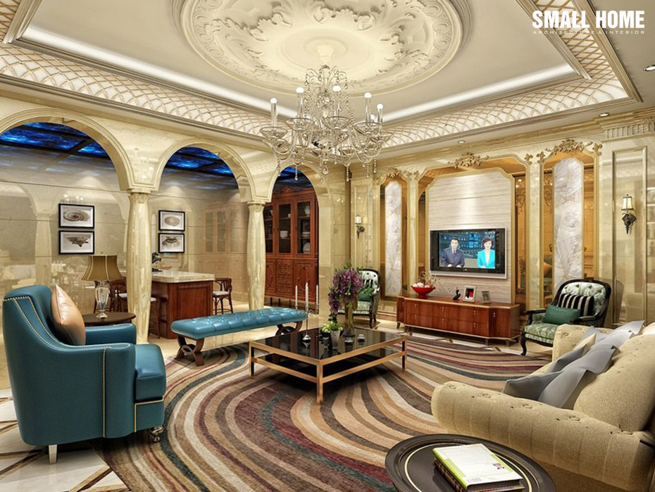 Mẫu trần thạch cao đẹp cho biệt thự-5