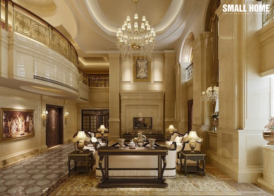 Mẫu trần thạch cao đẹp cho biệt thự Tân cổ điển-3