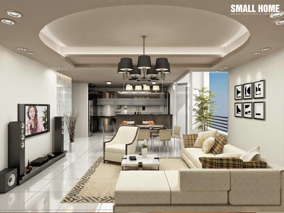 Mẫu trần thạch cao đẹp cho căn hộ-7