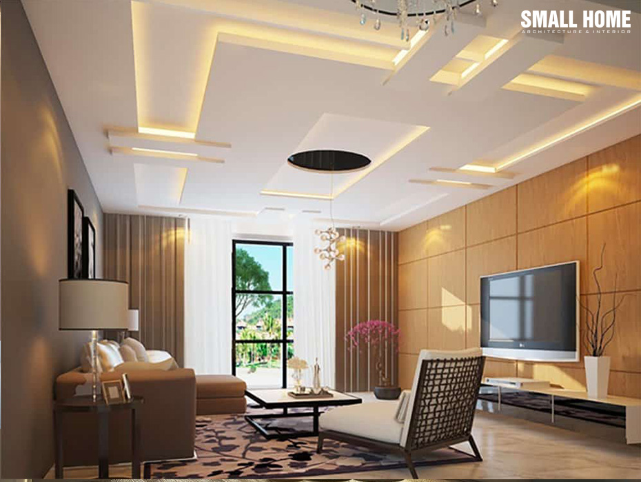 Mẫu trần thạch cao đẹp cho nhà phố-11