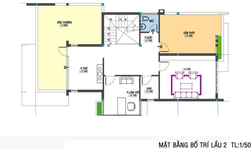 bản vẽ công năng biệt thự tân cổ điển tại Hà Nội 3