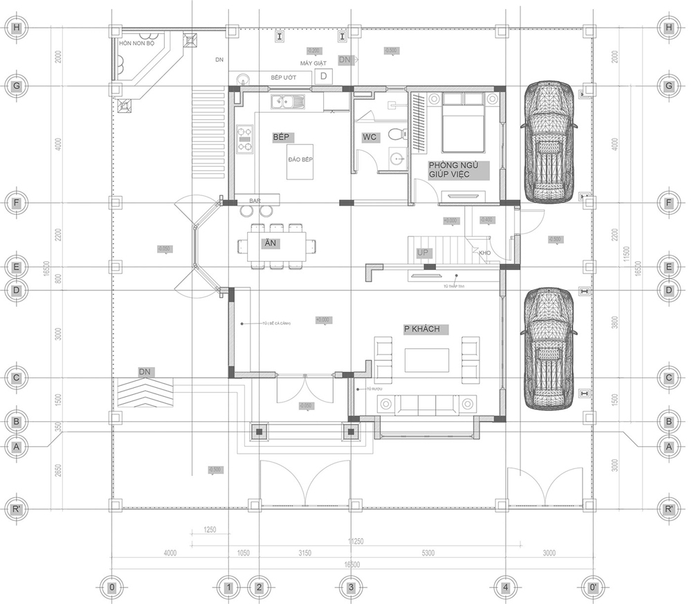 bản vẽ công năng biệt thự tân cổ điển tại Hà Nội