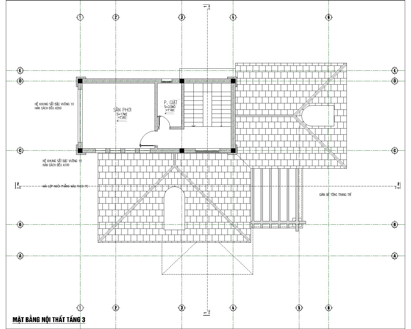 bản vẽ mặt bằng công năng biệt thự tân cổ điển phong cách pháp tại nam định 3