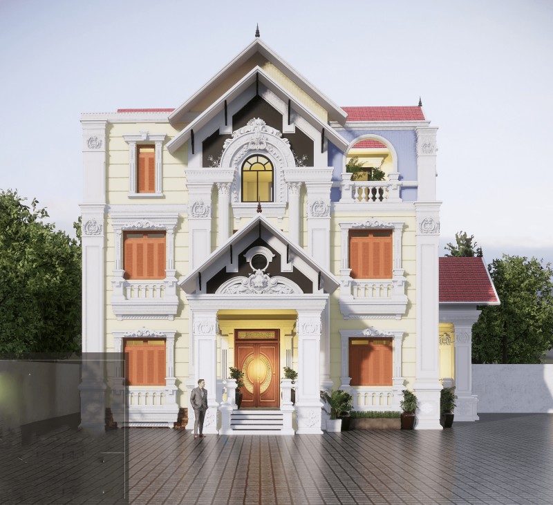 biệt thự 3 tầng tân cổ điển tại Hải Phòng 2