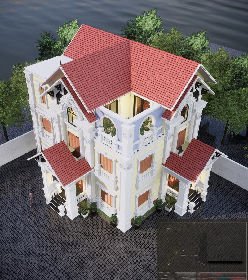 biệt thự 3 tầng tân cổ điển tại Hải Phòng