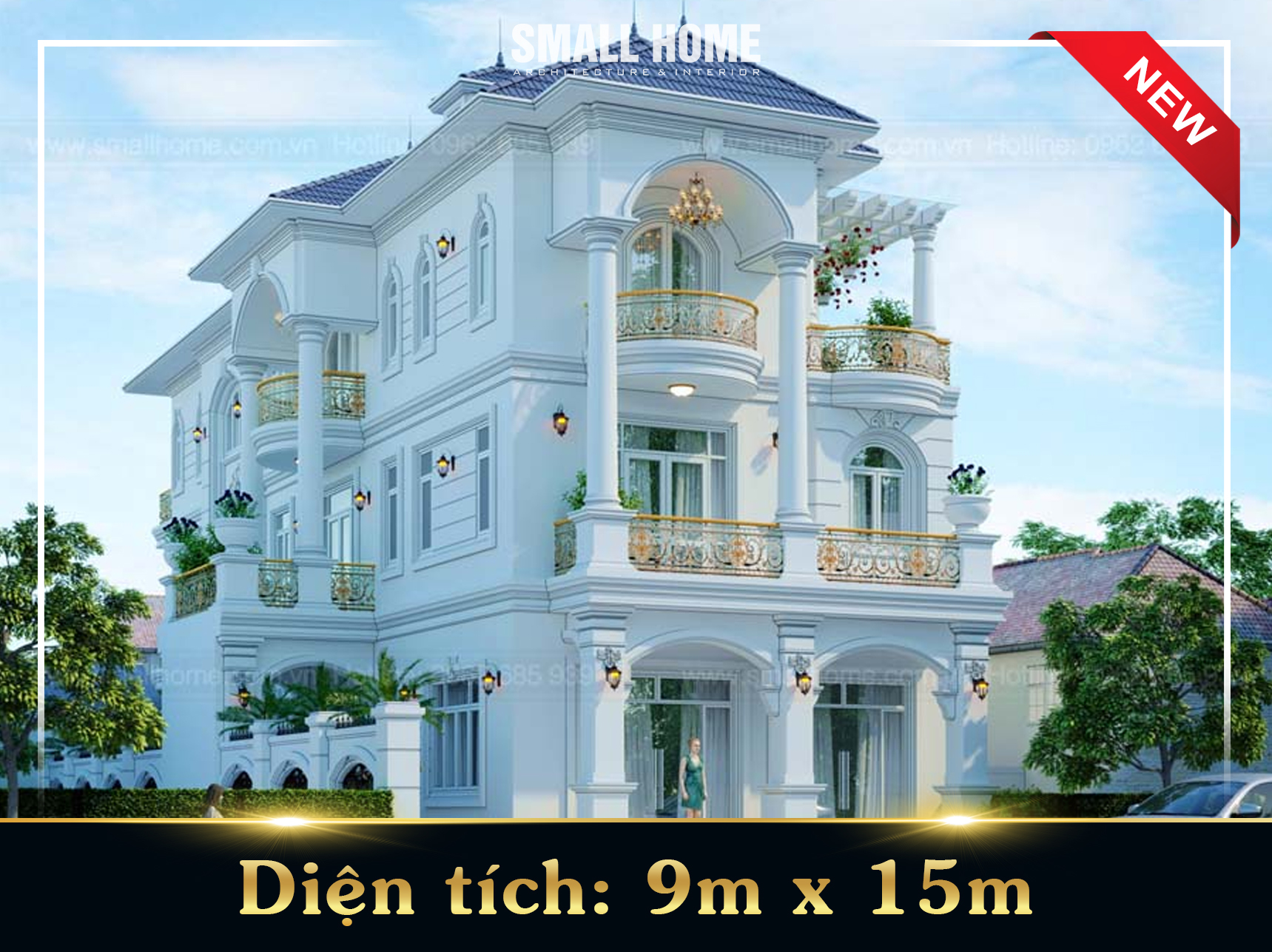 Biệt thự 3 tầng tân cổ điển tại Nghĩa Hưng - Nam Định