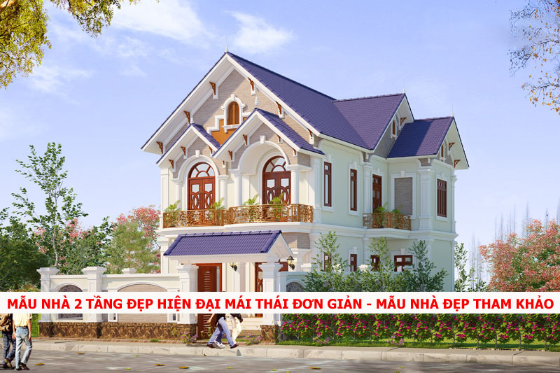 Mẫu biệt thự kiểu Pháp 3 tầng mái Thái đẹp tinh tế (CĐT: ông Hướng - Nam  Định) BT33595
