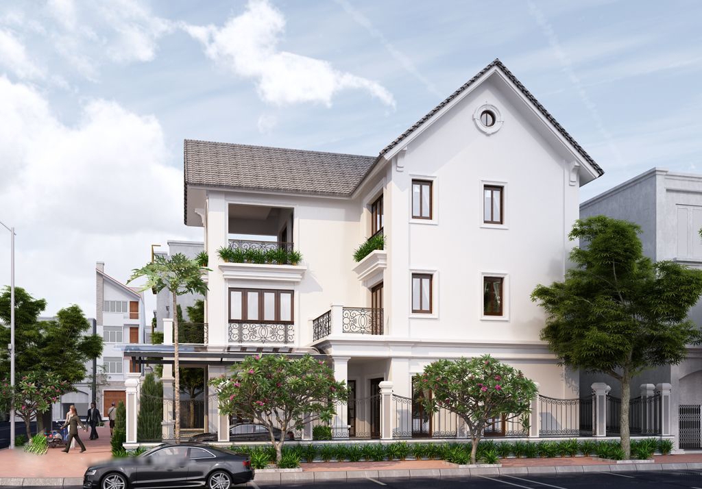 biệt thự tân cổ điển chữ L tại Ninh Bình 2