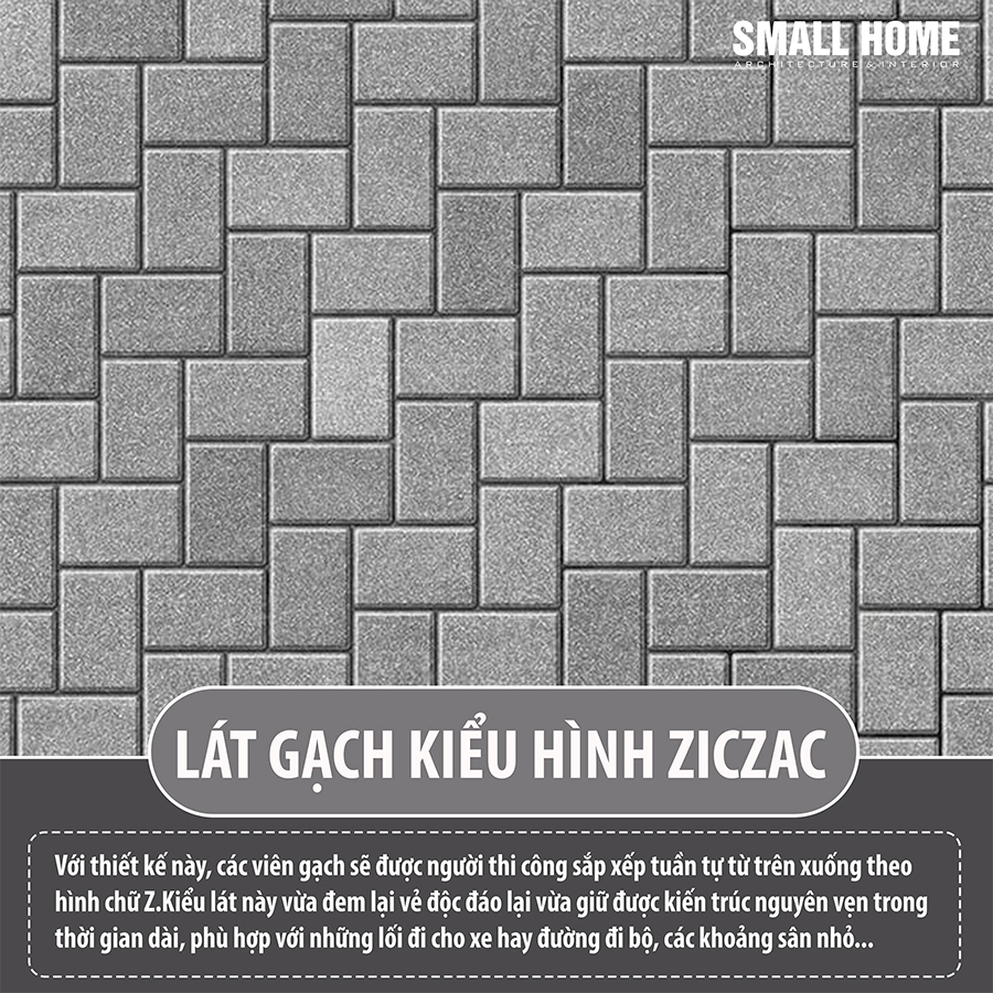 gạch lát sân vườn ziczac