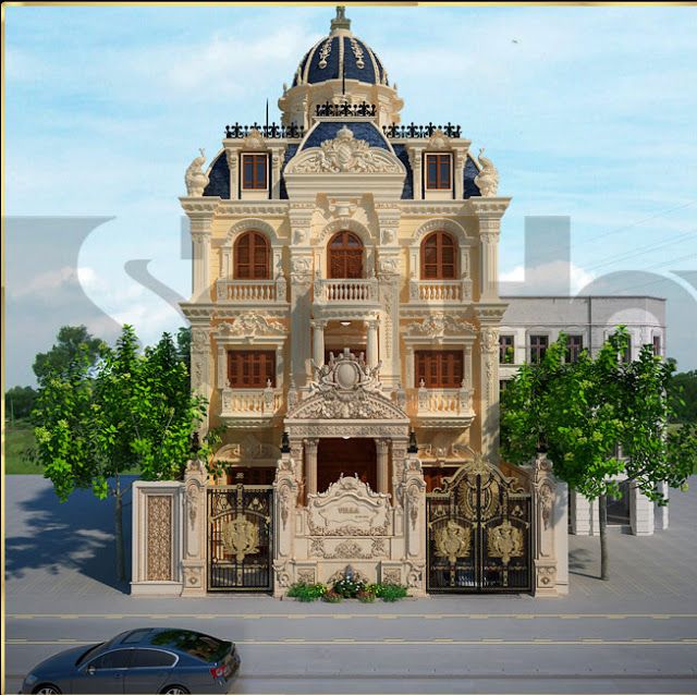 Thiết kế biệt thự lâu đài đẹp nguy nga tại Tp_Hà Tĩnh