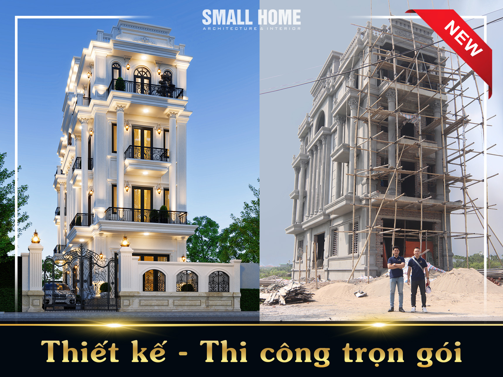 Kiểm tra tiến độ thi công Biệt thự phố Tân cổ điển tại Hà Nam