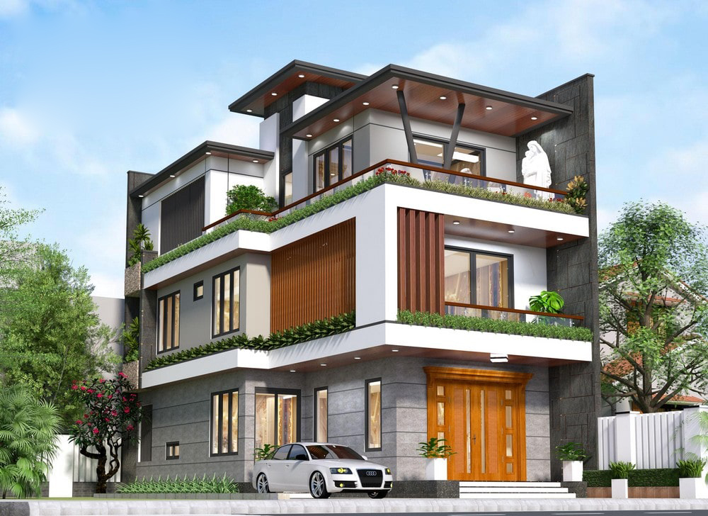 Mẫu biệt thự 2.5 tầng hiện đại tại Trực Ninh - Nam Định 2