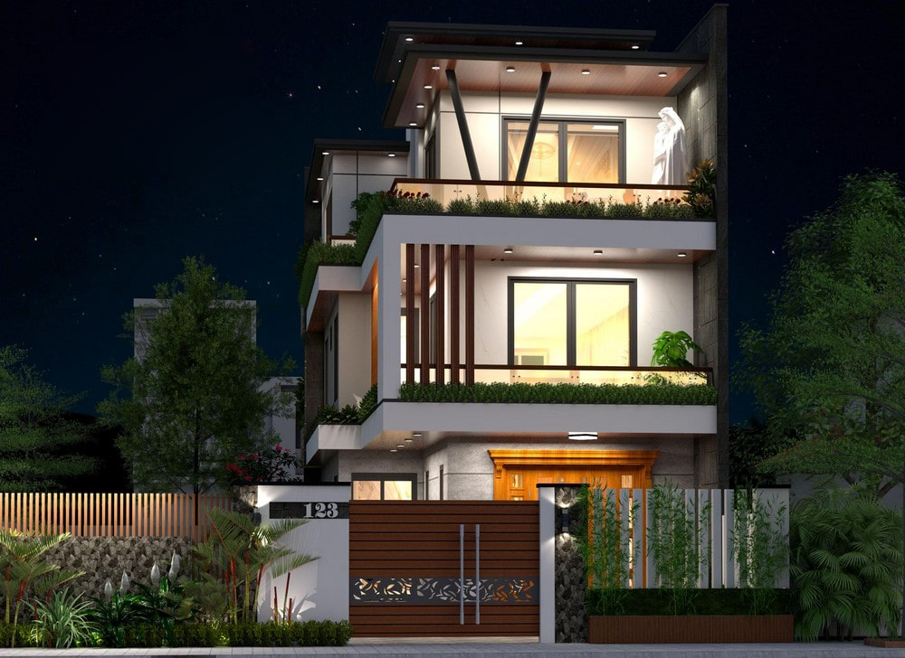 Mẫu biệt thự 2.5 tầng hiện đại tại Trực Ninh - Nam Định 4