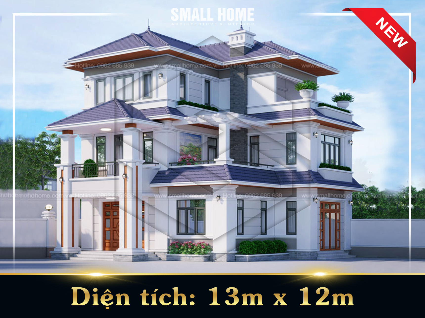 Mẫu biệt thự 3 tầng mái nhật hiện đại tại Đông Anh - Hà Nội